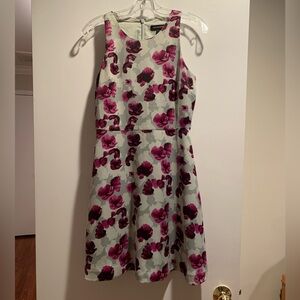 Banana Republic Pink and Gray Floral Dress